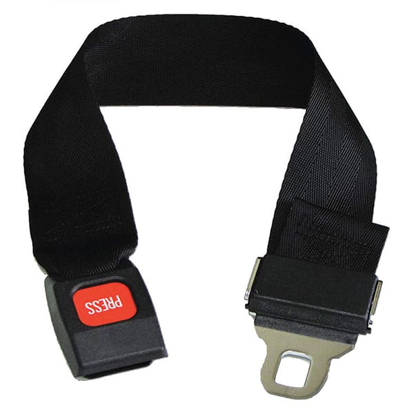 Dick Medical Supply 3′ One Piece Restraint Extension Strap With Metal Push Button Buckle – Black