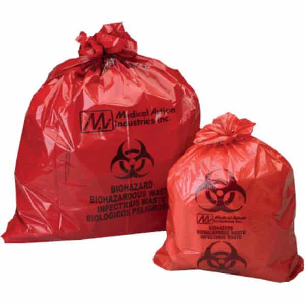 Hospi-Tuff 40-45 Gal. Red Printed Biohazard Waste Bag, Case Of 100