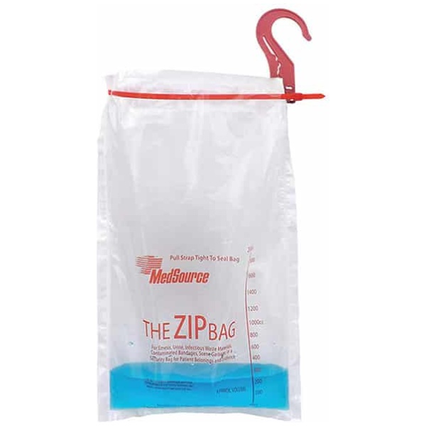 Medsource Zip Waste Bag – 12/PK