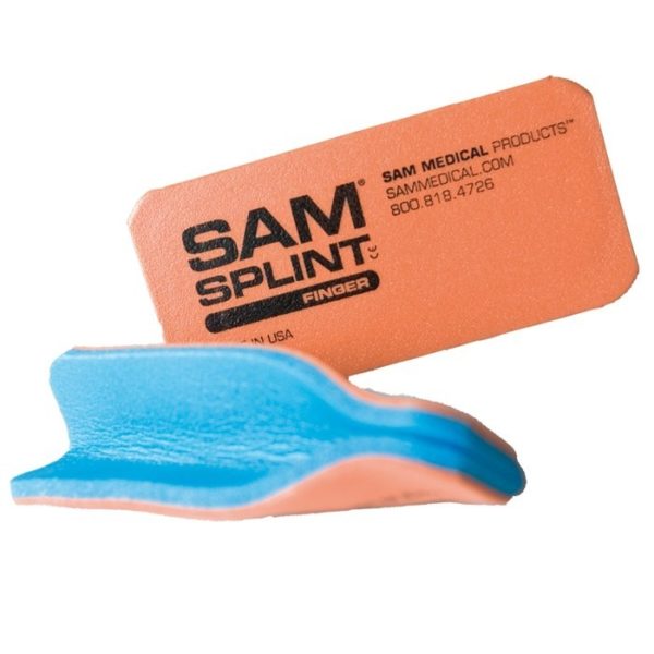 Sam Flatfold Splint Finger (12/PK) – Orange/Blue