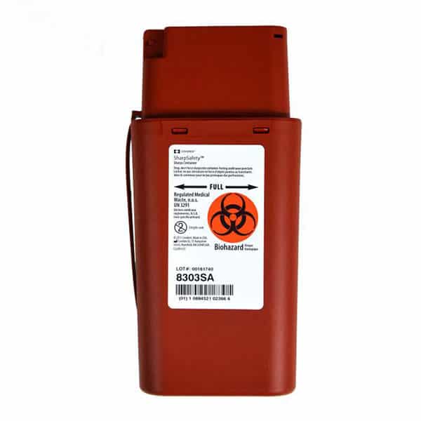 SharpSafety 1 QT. Transport Container – Red