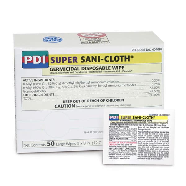 Super Sani-Cloth Large Singles ( BX50 )