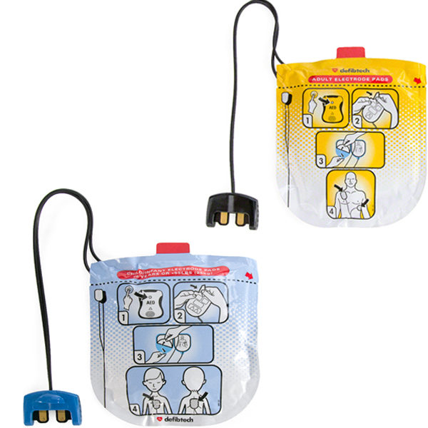 Defibtech Lifeline View/Pro/ECG AED Defibrillator Pads – Adult & Pediatric