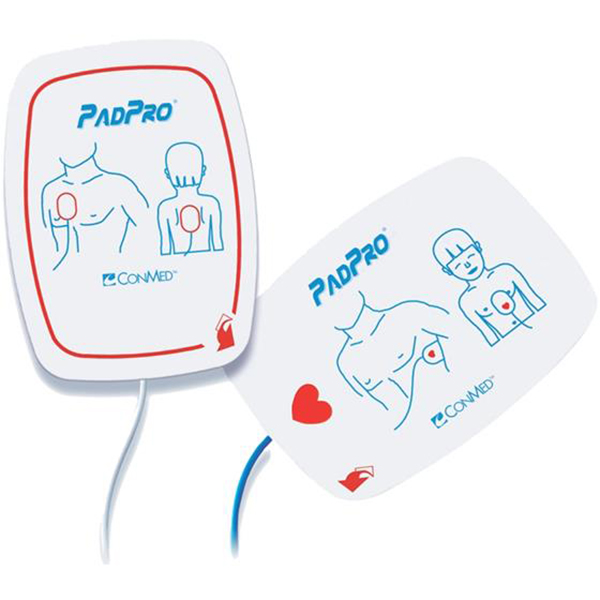 ConMed PadPro Multifunction Defibrillator Pads W/ Philips Barrel Style Connector – Adult/Child & Infant