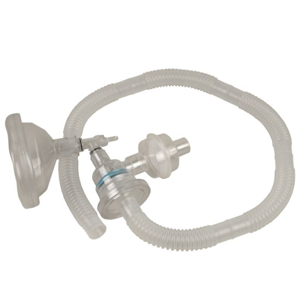 Allied 3′ Ventilator Circuit With Swivel Cuffed Mask – Adult