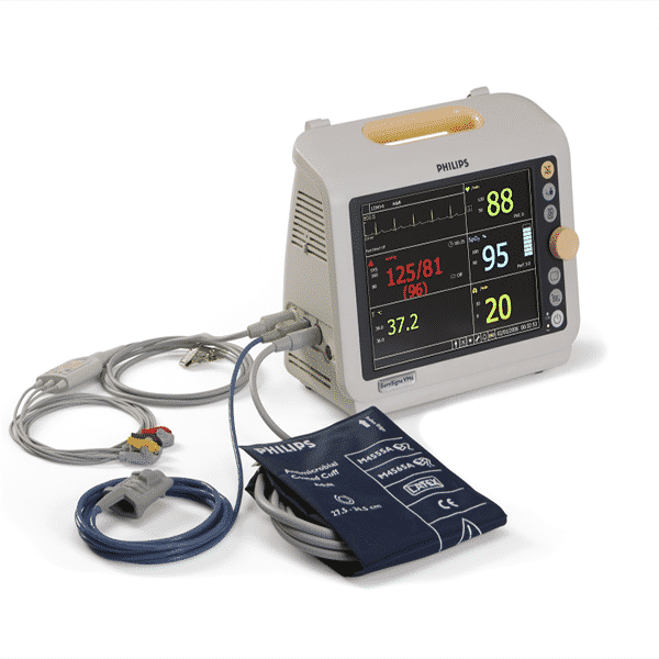 Philips Suresigns VM6 Patient Monitor with ECG, NIBP, SpO2, & Temp - Refurbished PMSVM6 R