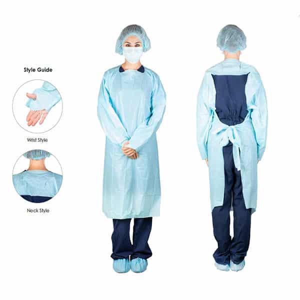 Disposable Medical Isolation Gown – Blue