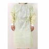 yellow isolation gown front view