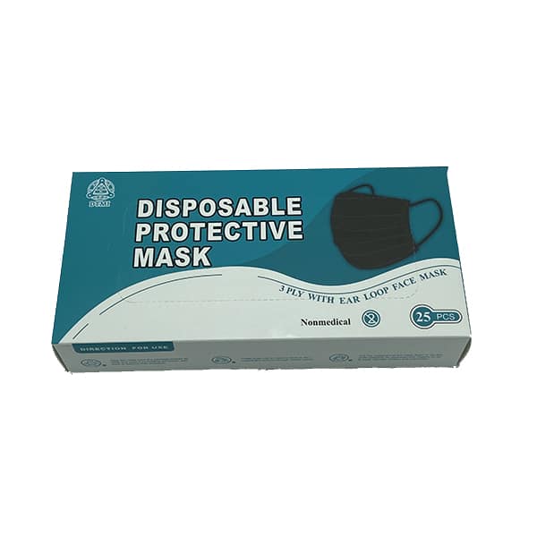 Disposable Protective Masks – Black (Box/25)