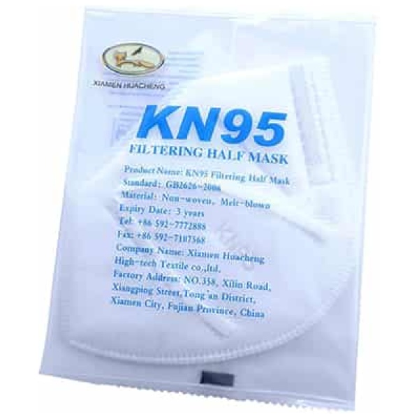 kn95 filtering half mask bag