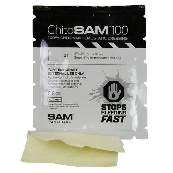 Chitosam Hemostatic Dressing 4X4 IN Single Ply