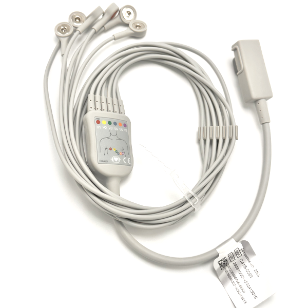 Zoll Compatible One-Piece 6-Lead ECG Monitor V-Lead Cable