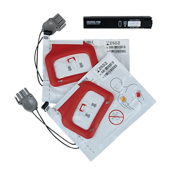 Lifepak CR Plus Charge-Pak w/ 2 Sets of Electrodes & Battery
